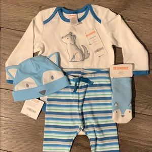 Baby fox outfit with matching blanket
